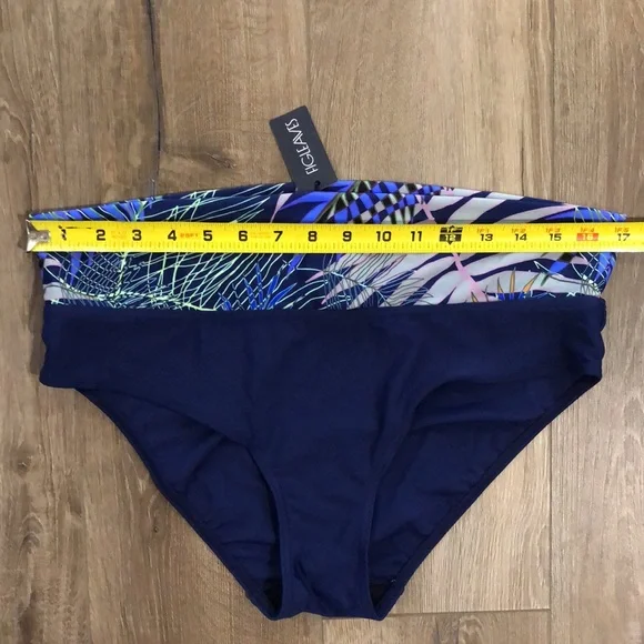 NWT! - FIGLEAVES Ultraviolet Palm Fold Bikini Swim Brief Bottom - Picture 7 of 8